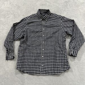 Cremieux Signature Classics Plaid‎ Long Sleeve Button Shirt Men's XL Blue Cotton